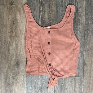 Dusty Rose textured crop top